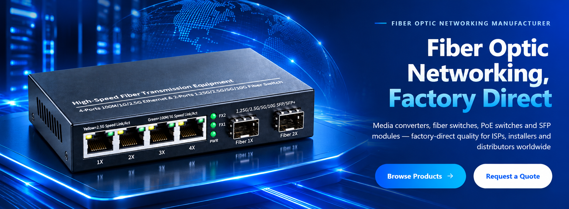 Huasnet — Hersteller für Glasfasernetzwerke