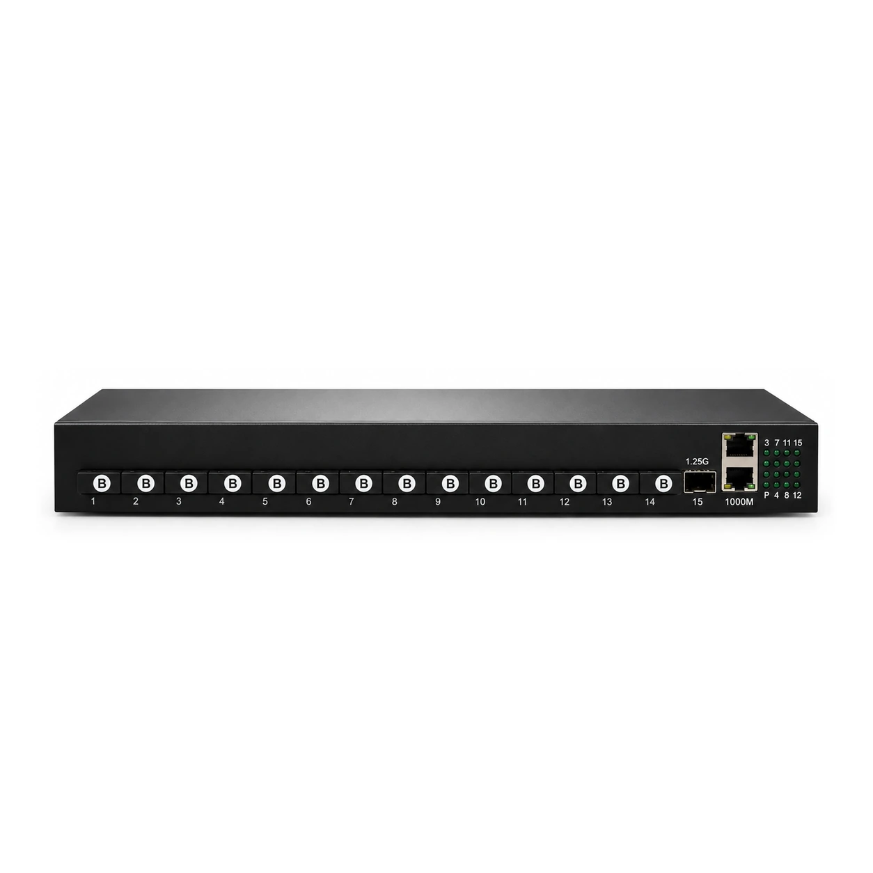 HS-15F2E — Fast Ethernet converter — 15 fiber + 2 copper