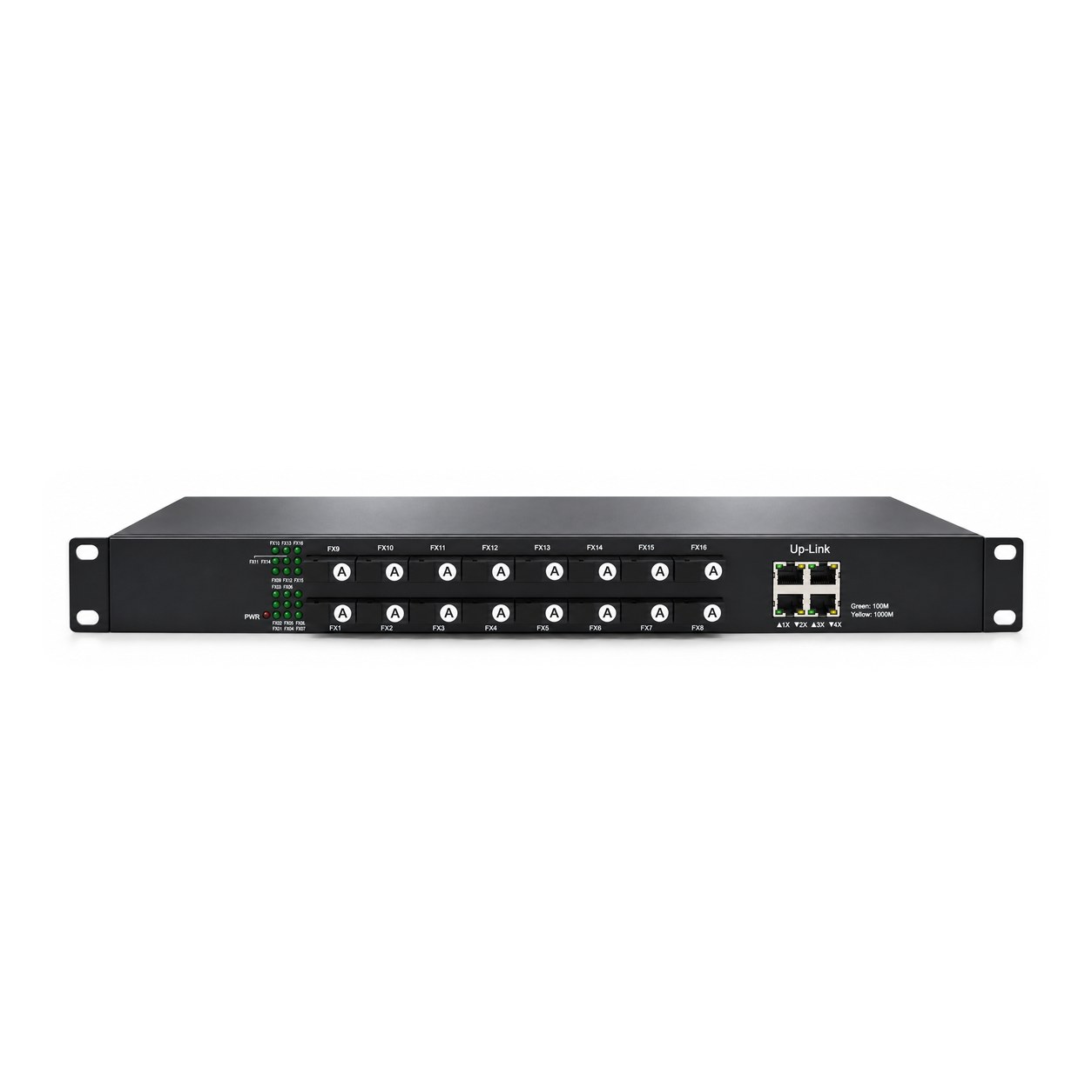 Camera. It Rack HS-16F4GE — 16 × 100M fiber + 4 × GE uplink rack chassis