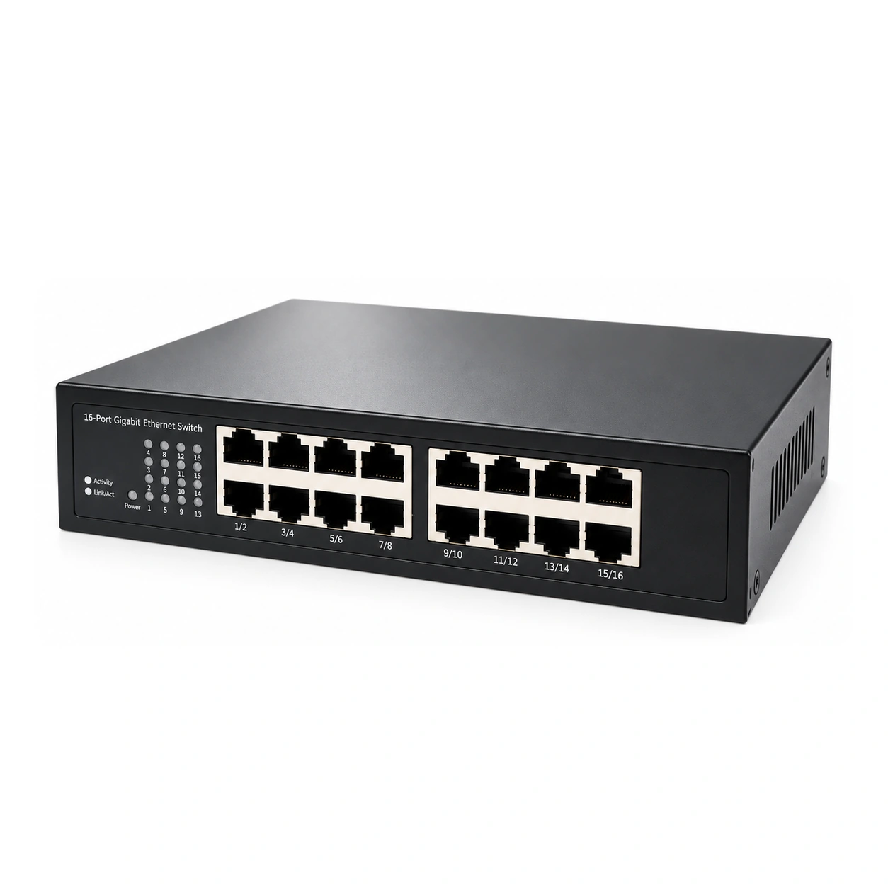HS-16GE-E — Gigabit switch — 16 fiber · economy built-in PSU 2