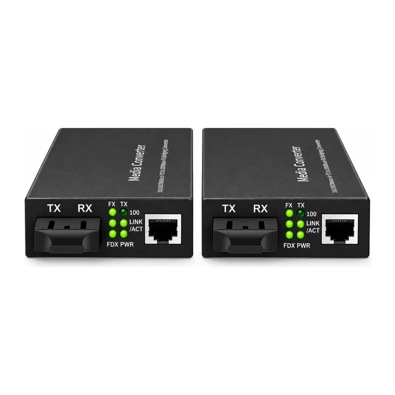 HS-1F1E — Fast Ethernet converter — 1 fiber + 1 copper