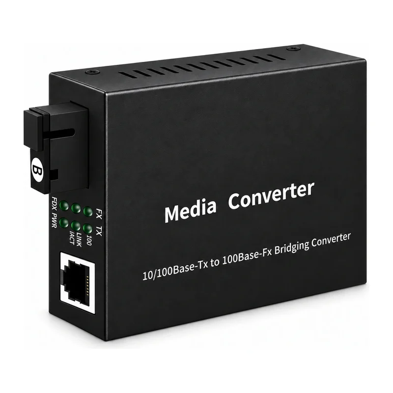 HS-1F1E — Fast Ethernet converter — 1 fiber + 1 copper 4
