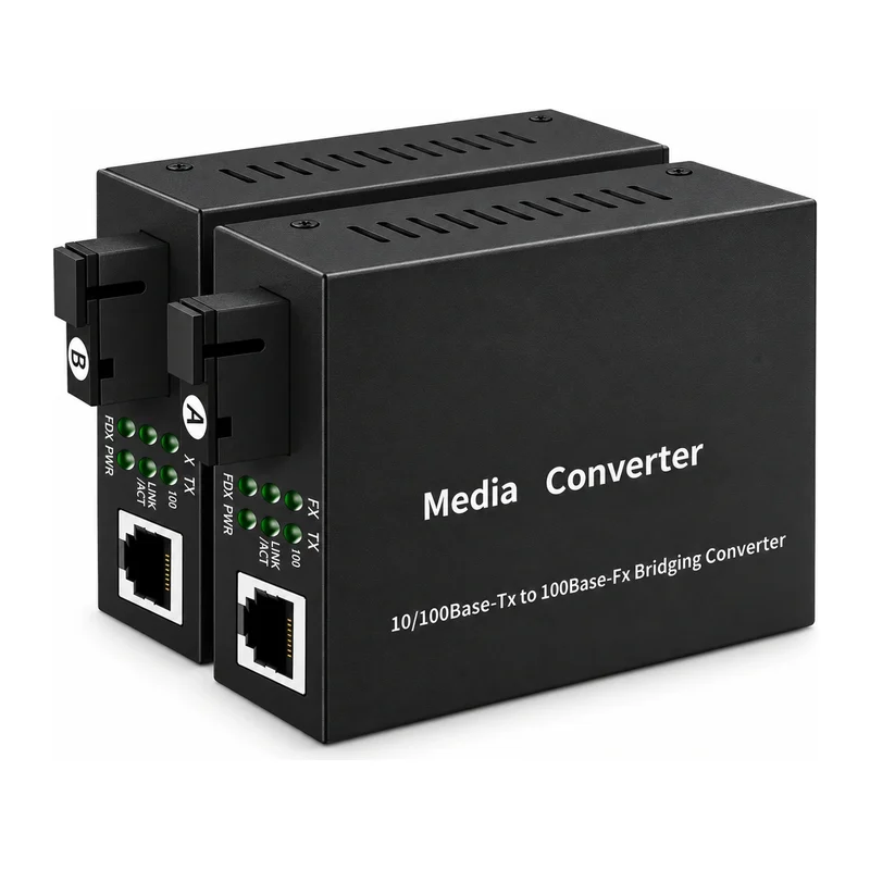 HS-1F1E — Fast Ethernet converter — 1 fiber + 1 copper 5