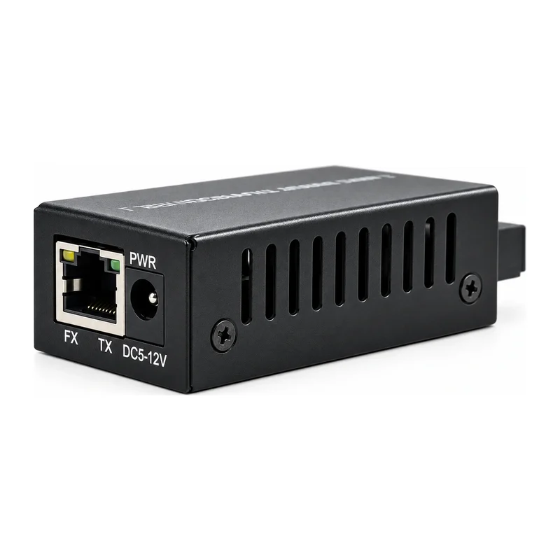 HS-1F1EM — Mini Fast Ethernet Konverter — 1 fiber + 1 copper