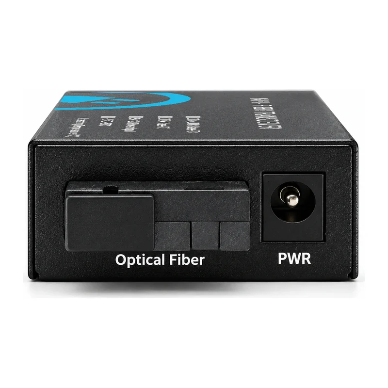 HS-1F2EM — Mini Fast Ethernet converter — 1 fiber + 2 copper 3