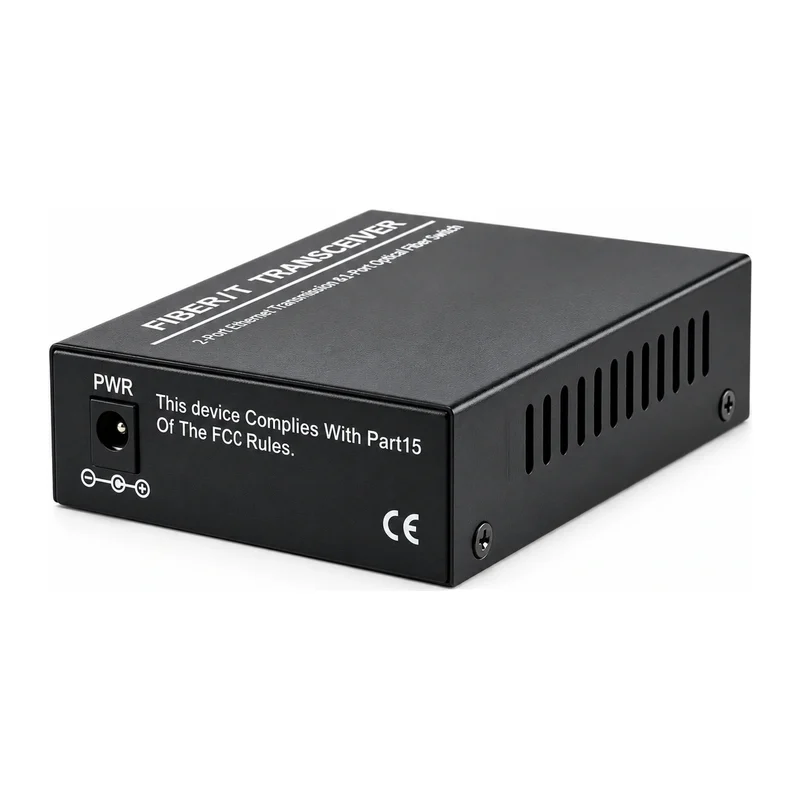 HS-1F2E-S — Fast Ethernet converter — 1 fiber + 2 copper · SFP slot version 3