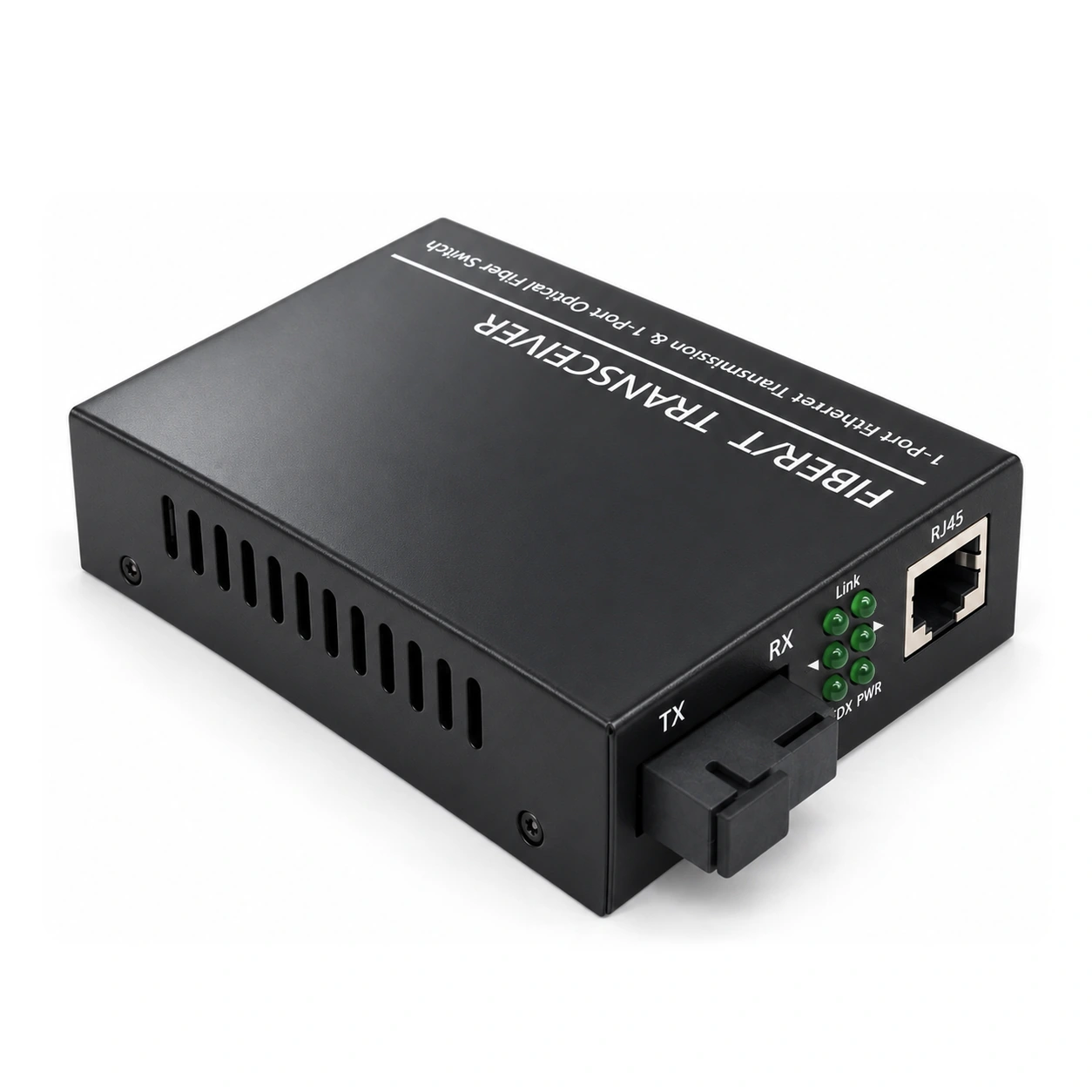HS-1G1E-LFP — Gigabit converter — 1 fiber + 1 copper · link fault pass-through (LFP)