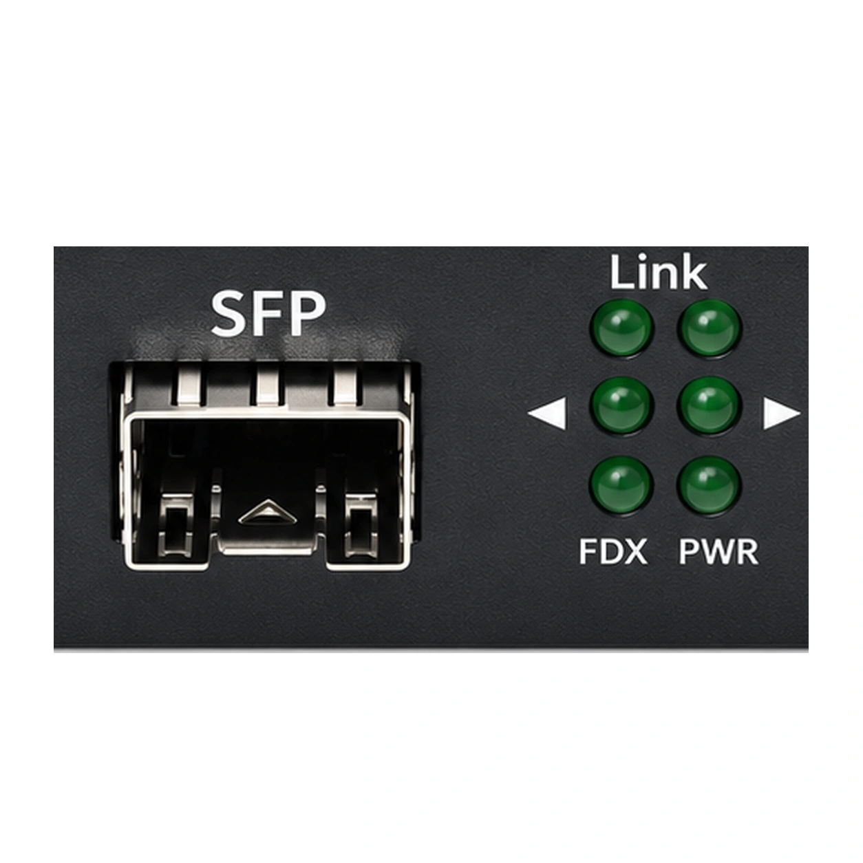 HS-1G1E-LFP — Gigabit converter — 1 fiber + 1 copper · link fault pass-through (LFP) 6