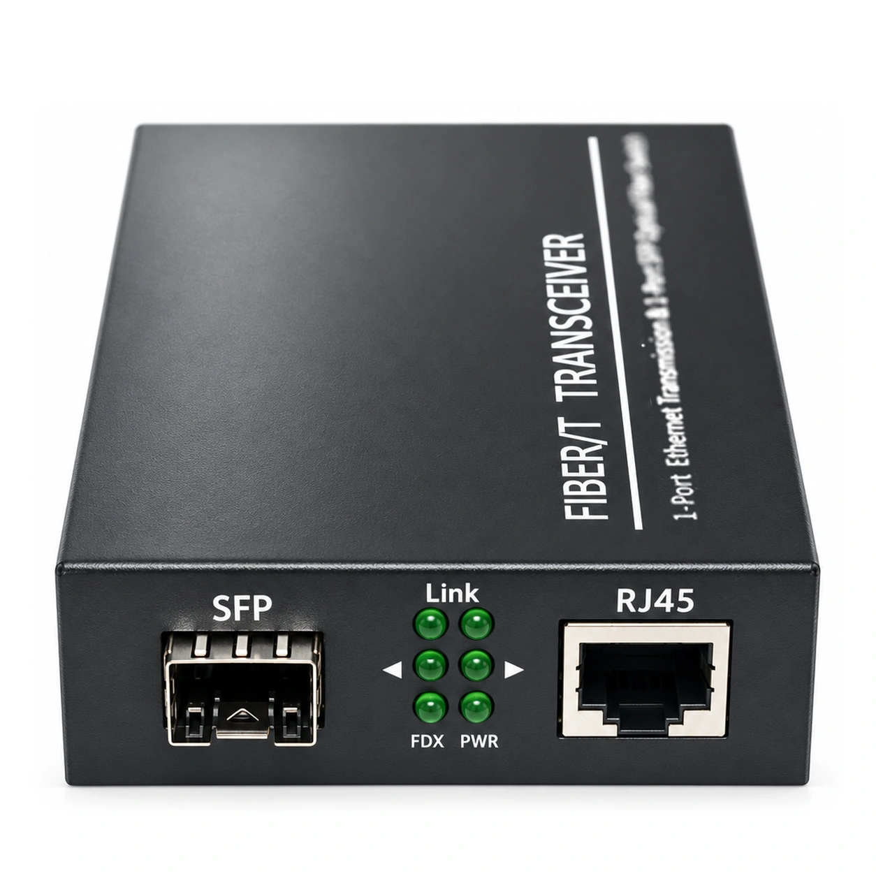 HS-1G1E-F — Gigabit Konverter — 1 fiber + 1 copper · SFP-Slot-Version