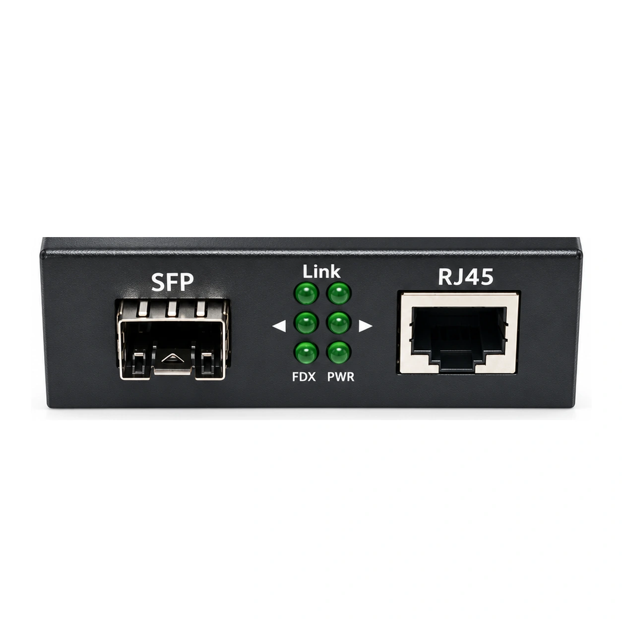 HS-1G1E-F — Gigabit converter — 1 fiber + 1 copper · SFP slot version 3