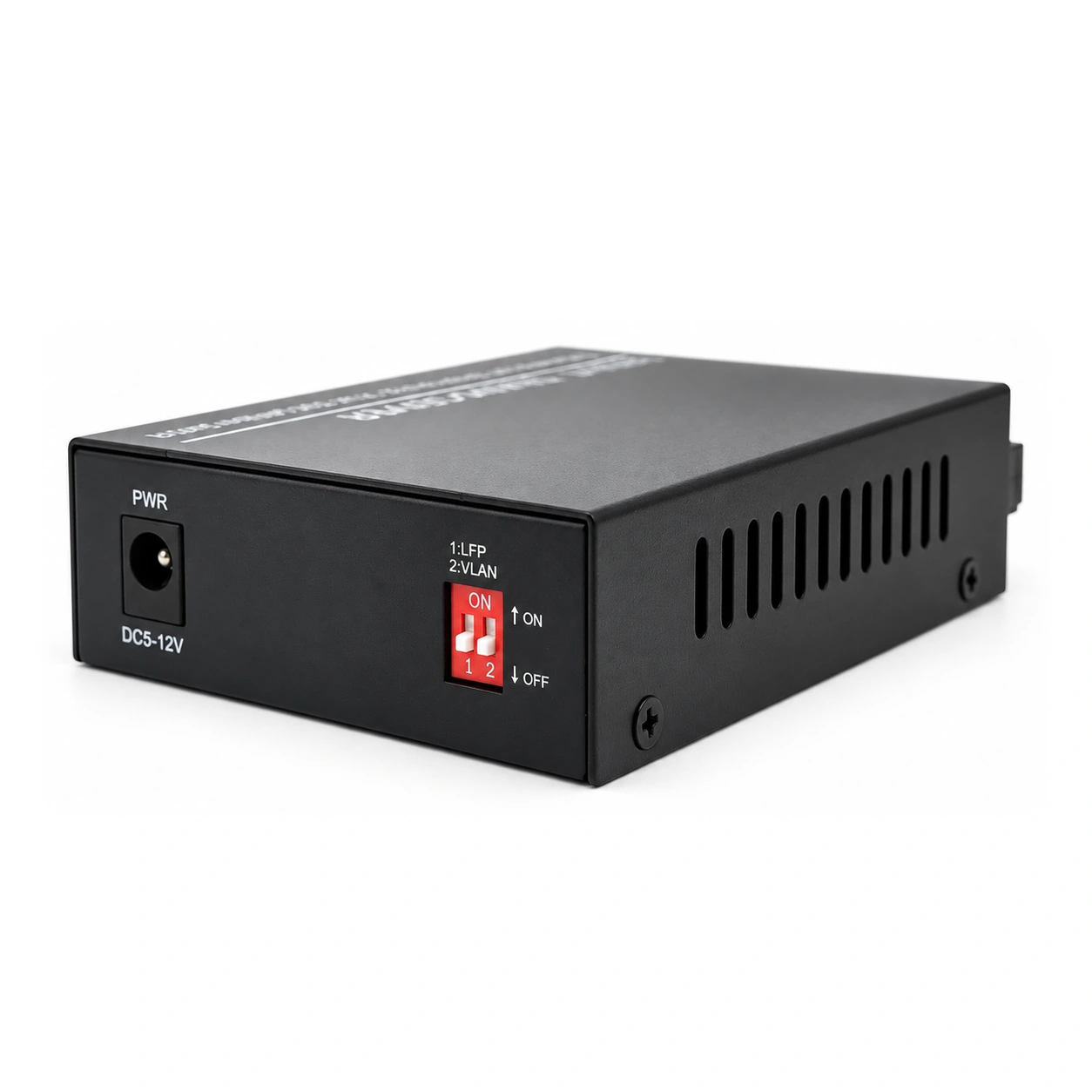 HS-1G2E-V — Gigabit converter — 1 fiber + 2 copper · VLAN isolation 2