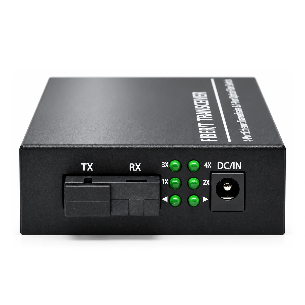HS-1G4E — Gigabit converter — 1 fiber + 4 copper 2