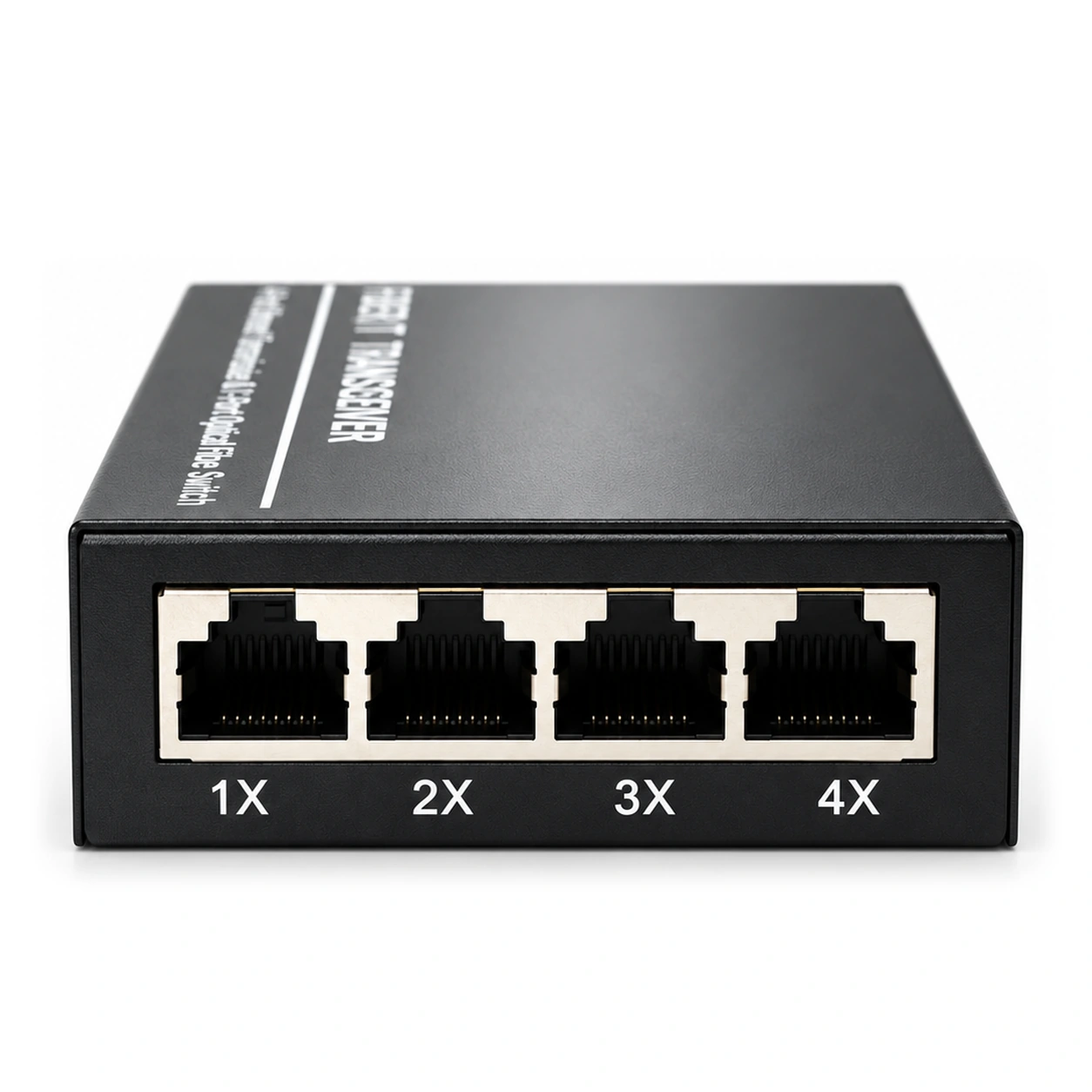 HS-1G4E — Gigabit converter — 1 fiber + 4 copper 3