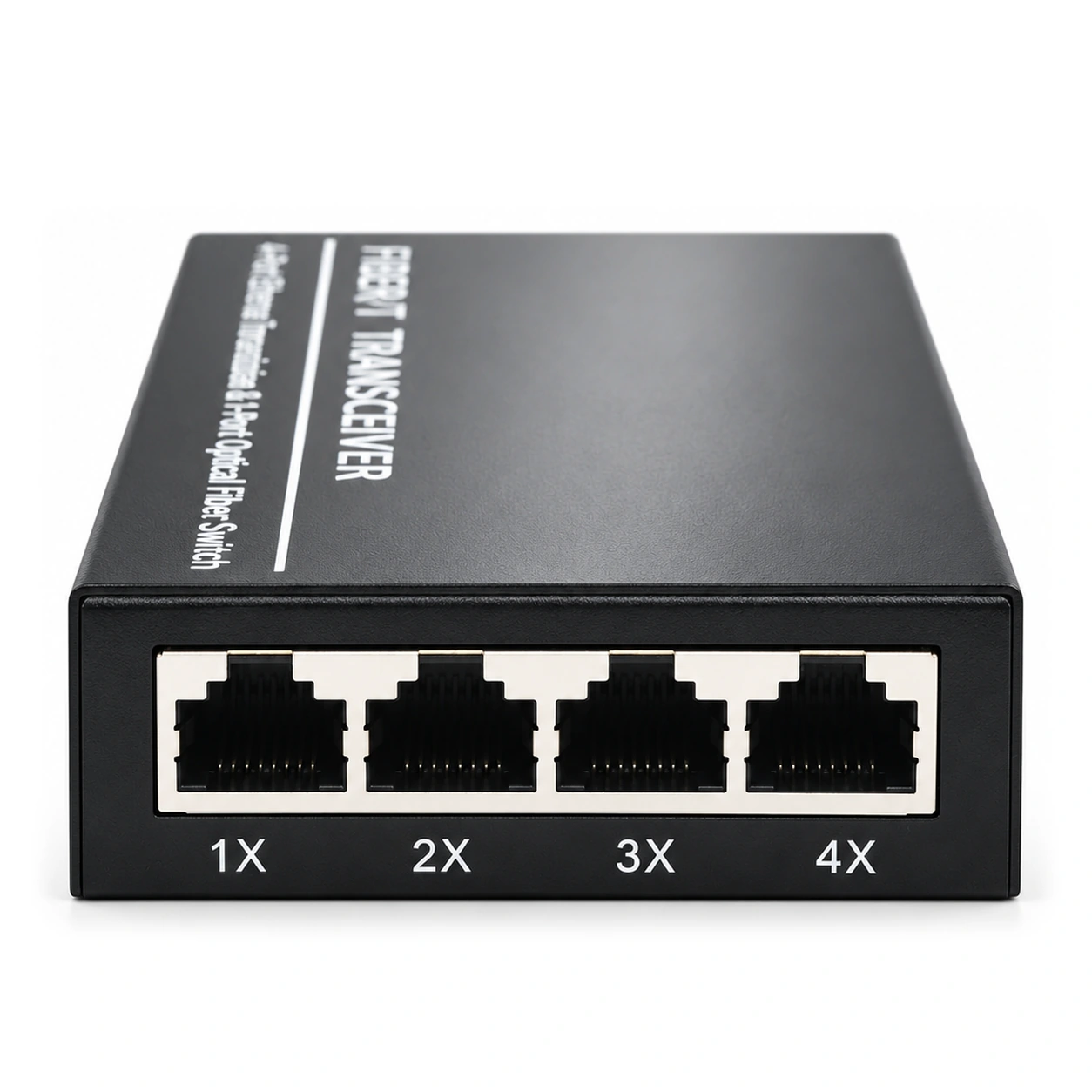 HS-1G4E-F — Gigabit converter — 1 fiber + 4 copper · SFP slot version 2