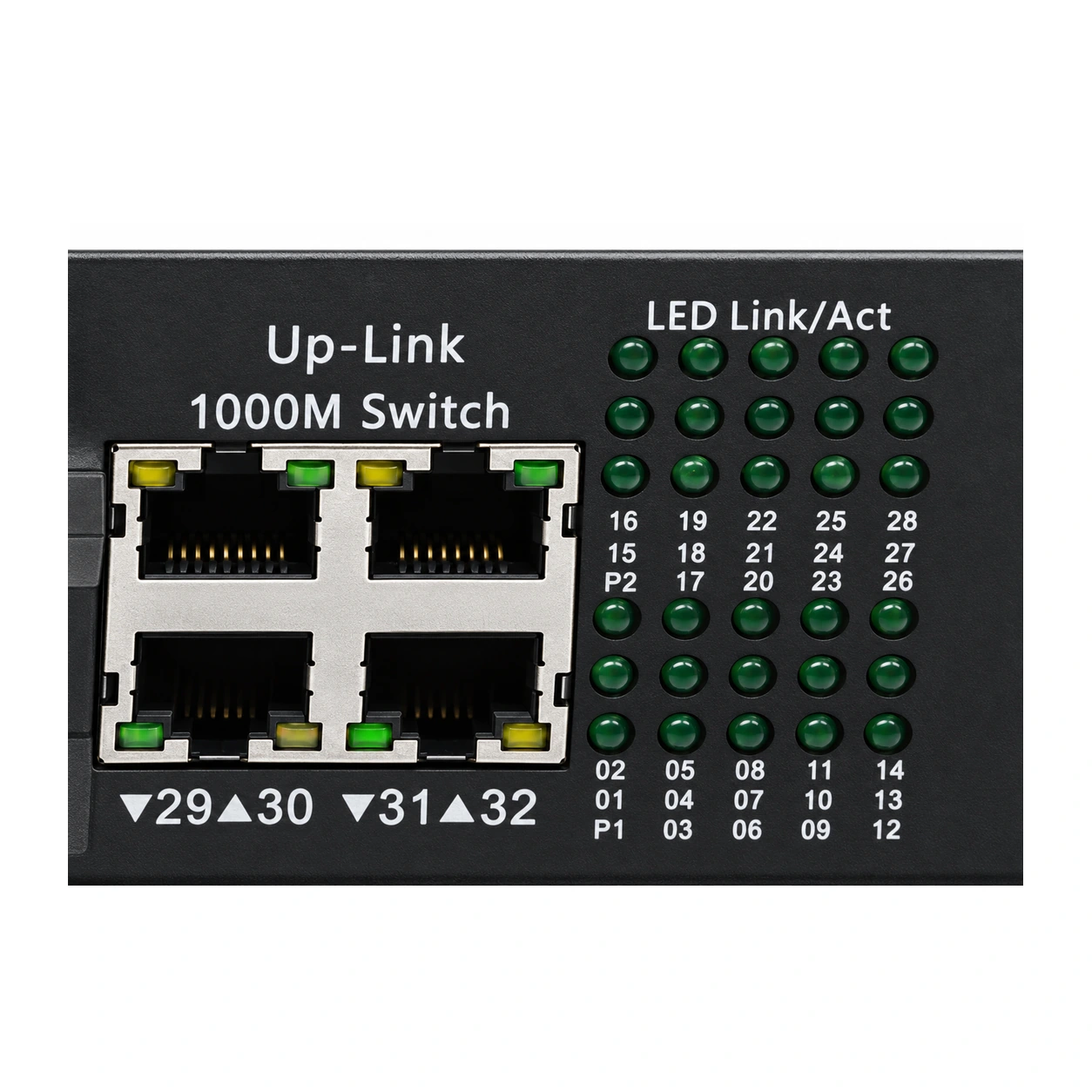 HS-28F4E — Fast Ethernet converter — 28 fiber + 4 copper 2