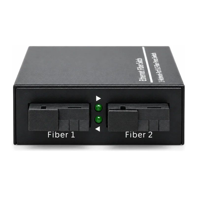 HS-2F1E — Fast Ethernet converter — 2 fiber + 1 copper 2