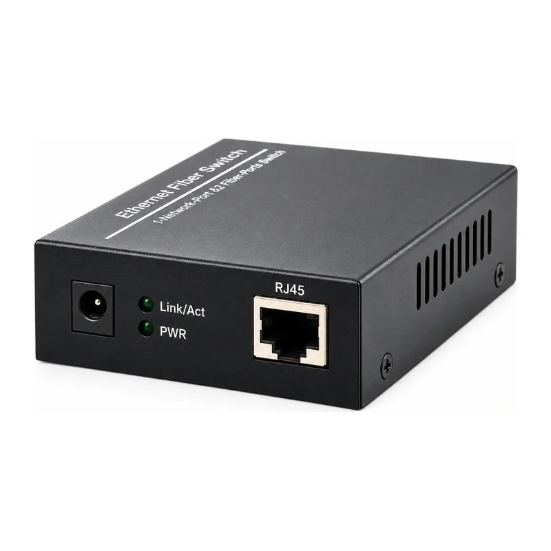 HS-2F1E — Fast Ethernet converter — 2 fiber + 1 copper 4