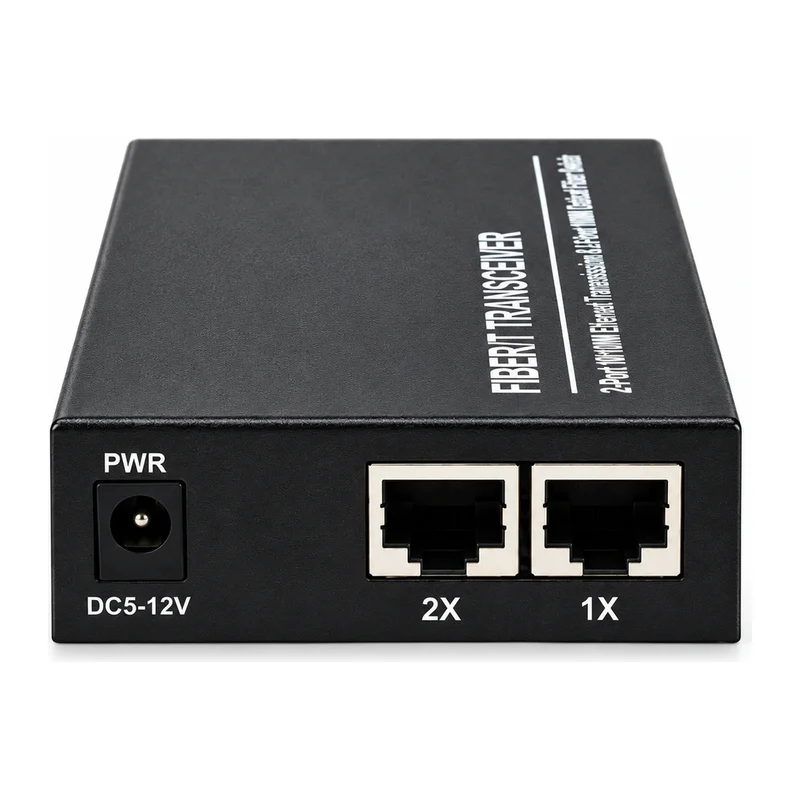 HS-2F2EM — Mini Fast Ethernet converter — 2 fiber + 2 copper 2