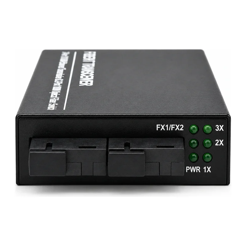 HS-2F3EM — Mini Fast Ethernet converter — 2 fiber + 3 copper 3