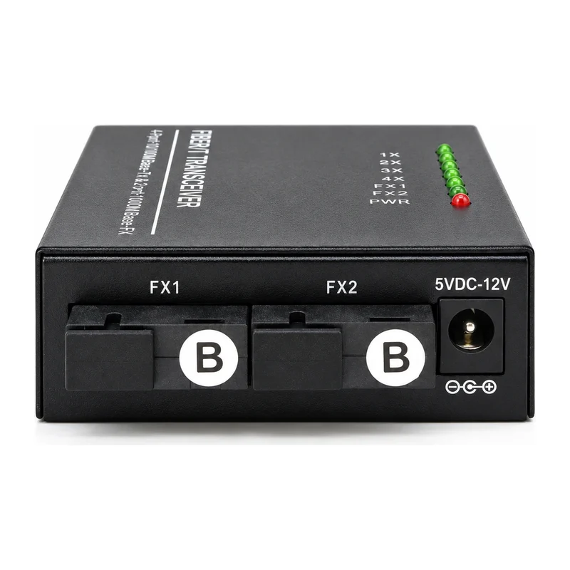 HS-2F4EM — Mini Fast Ethernet converter — 2 fiber + 4 copper 3