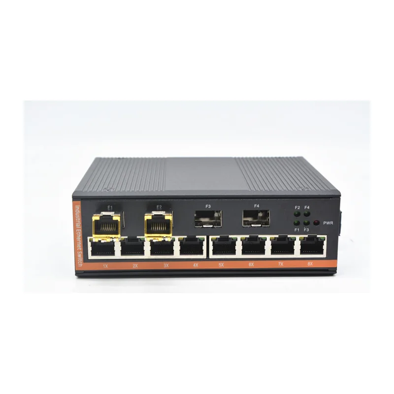 HS-2G10EP-FI — Industrial gigabit PoE converter — 2 fiber + 10 PoE copper, -40 ~ 75 °C