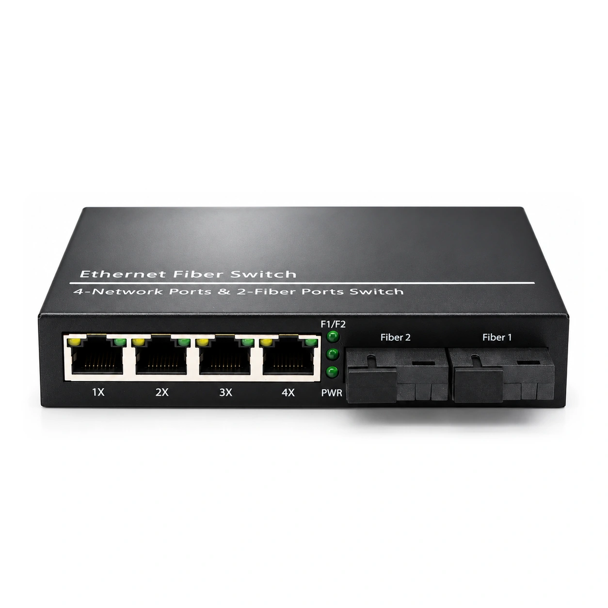 HS-2G4E — Gigabit converter — 2 fiber + 4 copper 3