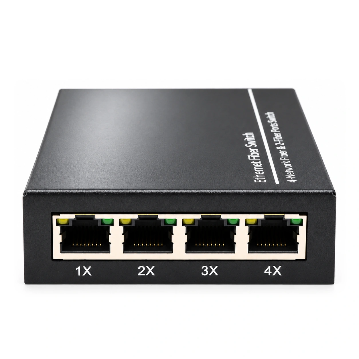 HS-2G4EM — Mini gigabit converter — 2 fiber + 4 copper 2