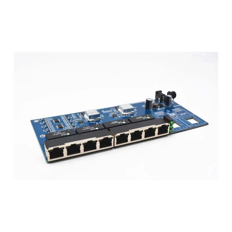 HS-2G8EP — Gigabit PoE converter — 2 fiber + 8 PoE copper
