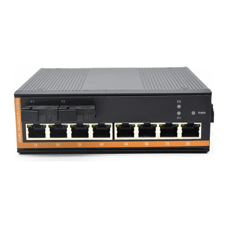 HS-2G8EP-I — Industrial gigabit PoE converter — 2 fiber + 8 PoE copper, -40 ~ 75 °C