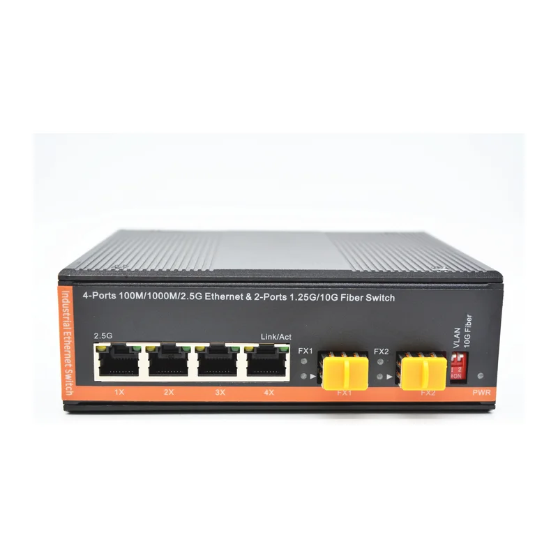 HS-2X4ME — 10G converter — 2 fiber + 4 copper