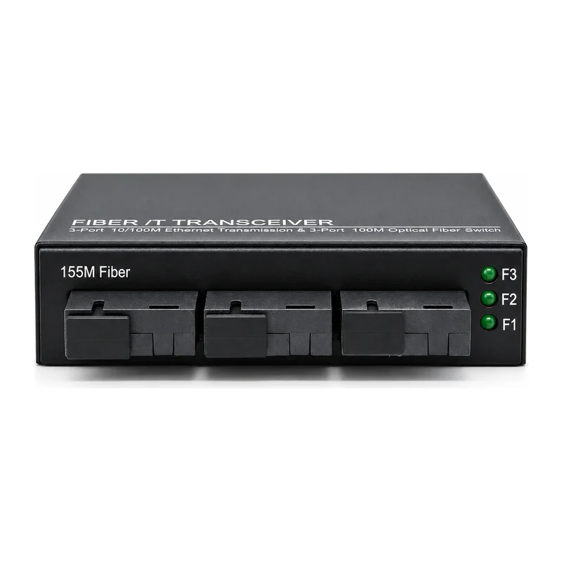 HS-3F3E — Fast Ethernet converter — 3 fiber + 3 copper 2