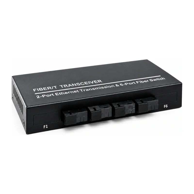 HS-4F2E — Fast Ethernet converter — 4 fiber + 2 copper