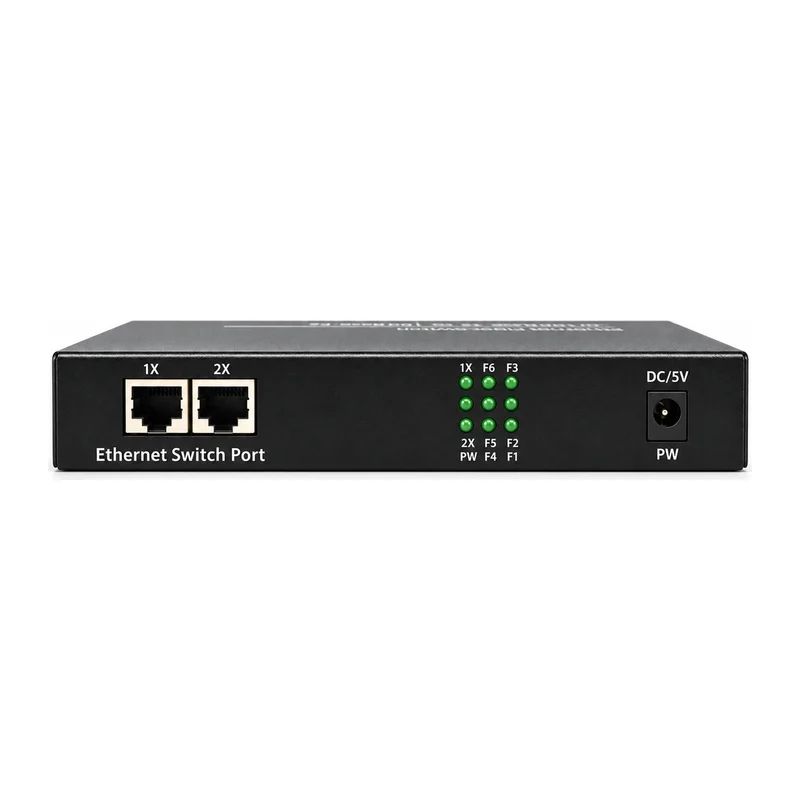 HS-4F2E — Fast Ethernet converter — 4 fiber + 2 copper 3
