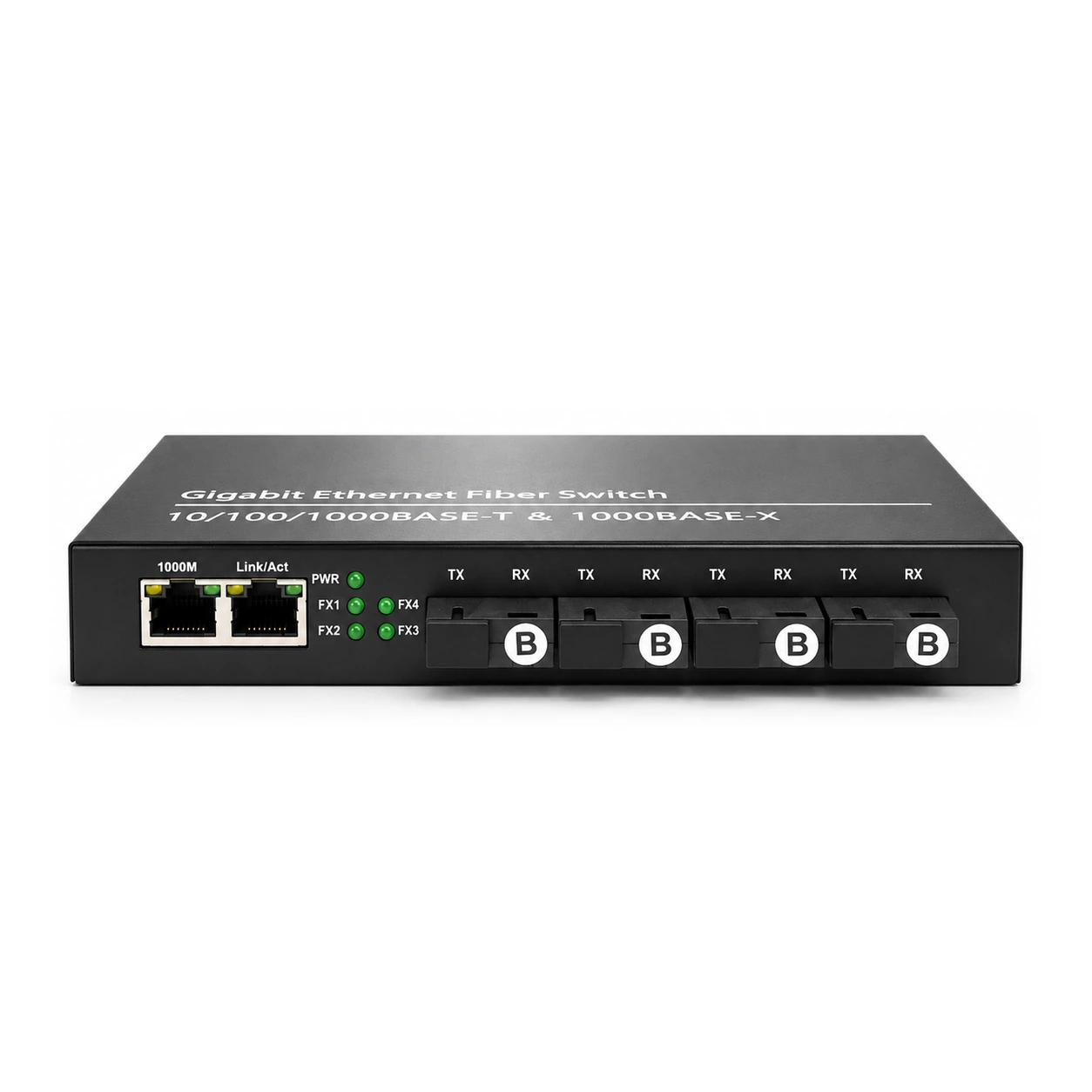 HS-4G2E — Gigabit converter — 4 fiber + 2 copper 3