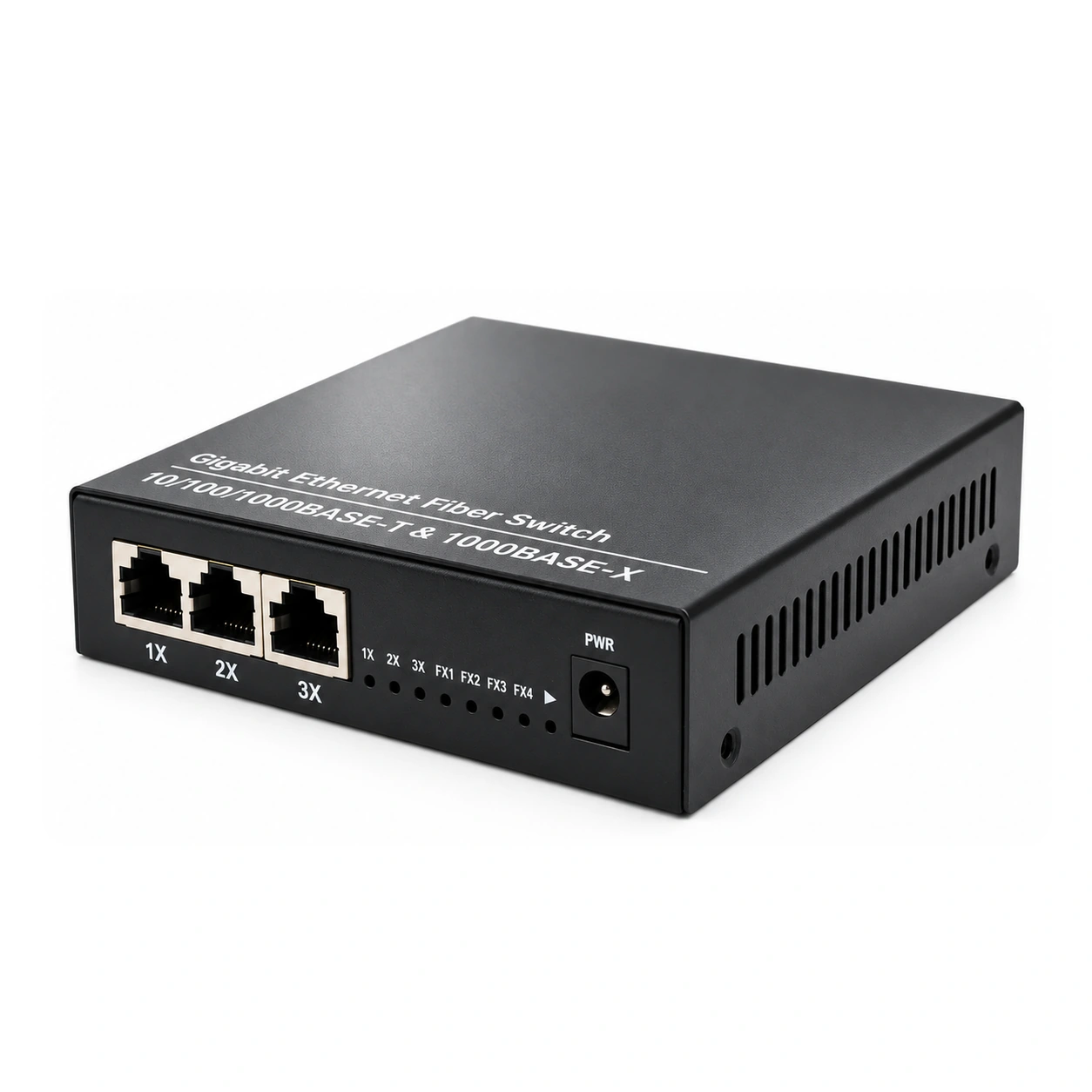 HS-4G3E — Gigabit converter — 4 fiber + 3 copper