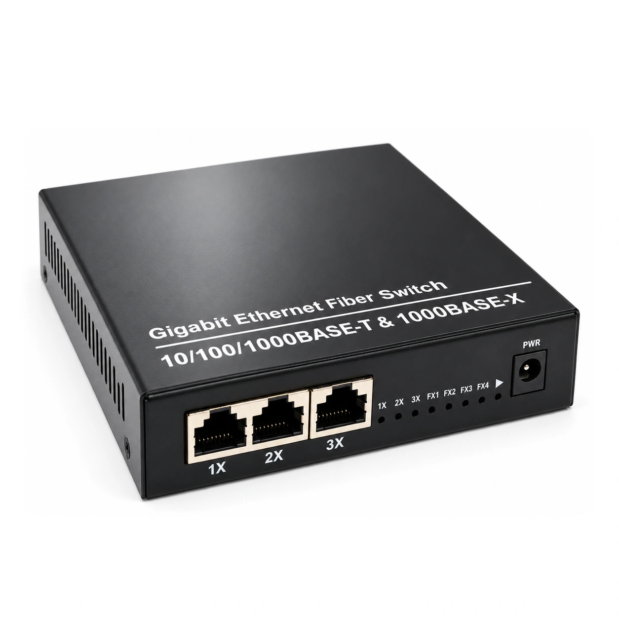HS-4G3E — Gigabit converter — 4 fiber + 3 copper 3