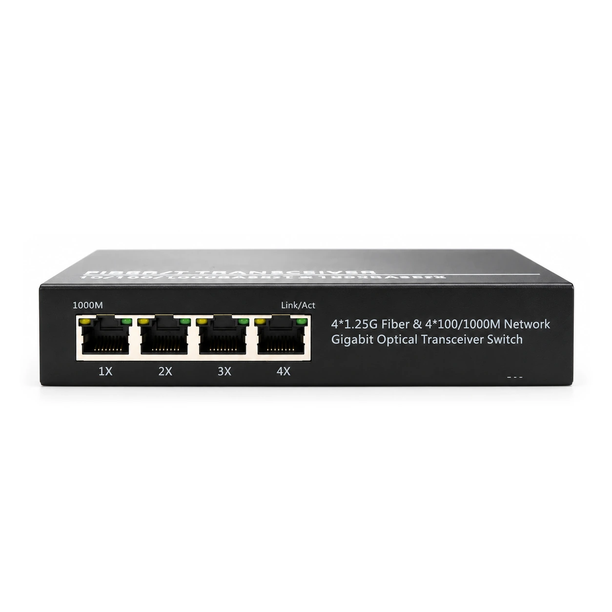 HS-4G4E — Gigabit converter — 4 fiber + 4 copper 3