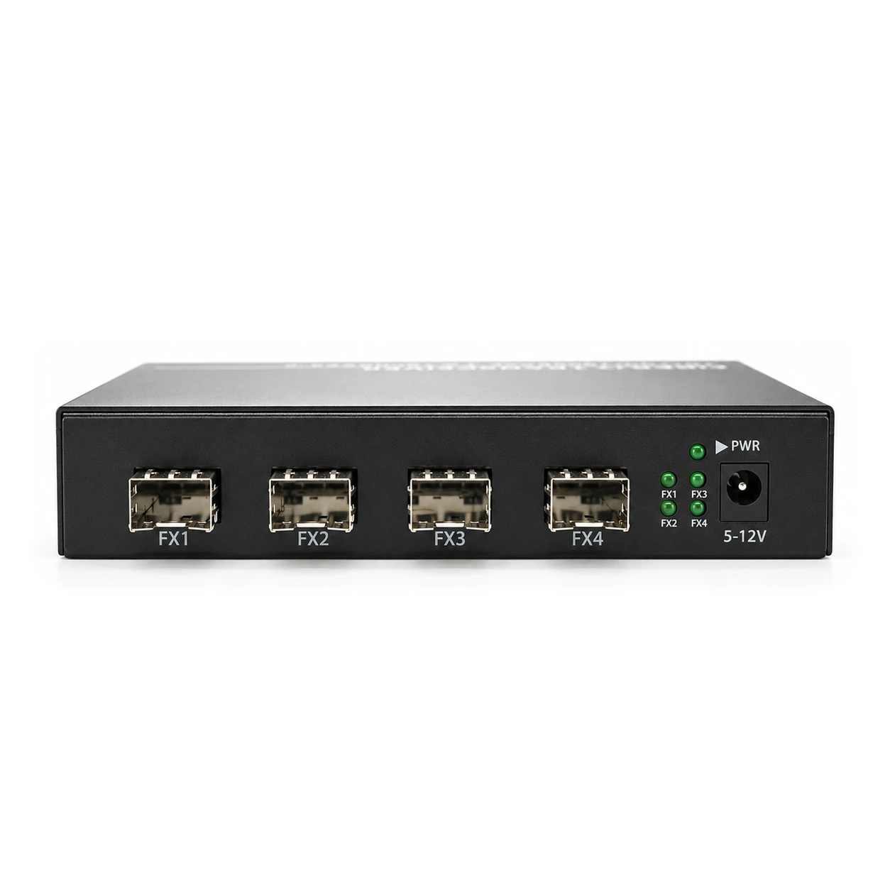 HS-4G4E-F — Gigabit converter — 4 fiber + 4 copper · SFP slot version 3