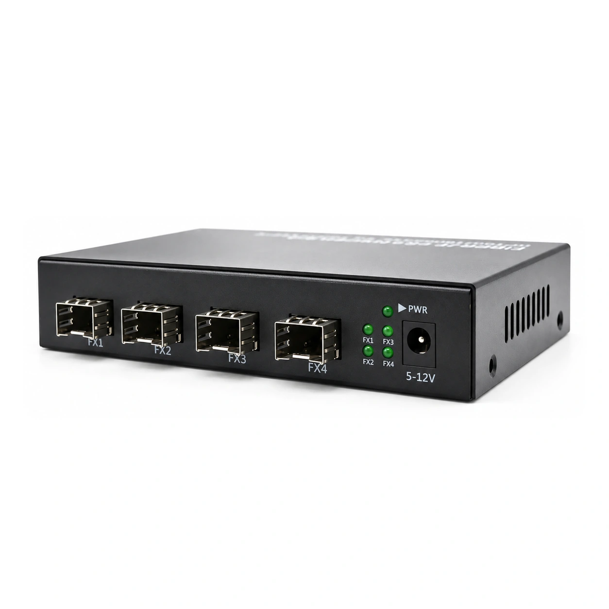 HS-4G8E-F — Gigabit converter — 4 fiber + 8 copper · SFP slot version