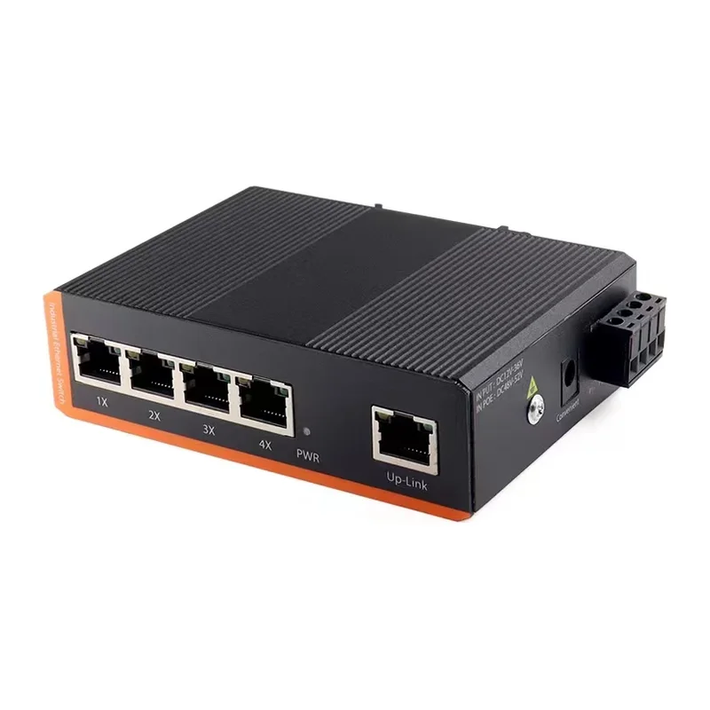HS-5GE-I — Industrial gigabit converter — 5 fiber, -40 ~ 75 °C