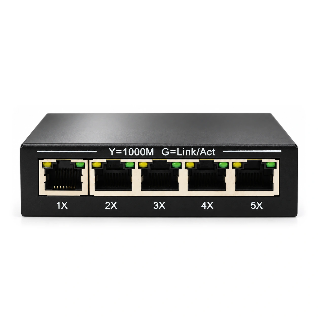 HS-5GE-M — Gigabit switch — 5 fiber · metal housing 3