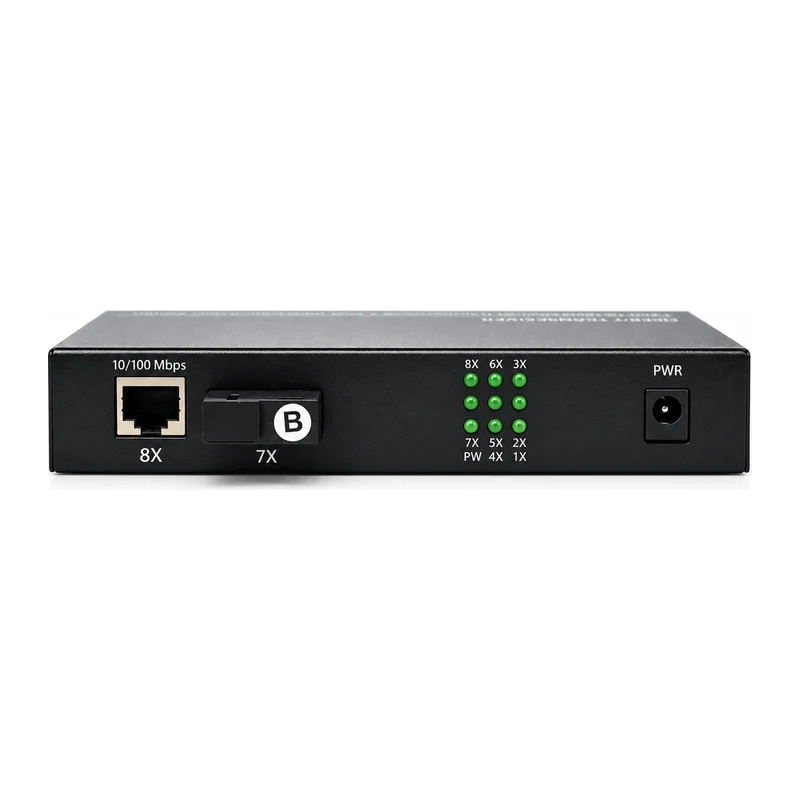 HS-7F1E — Fast Ethernet converter — 7 fiber + 1 copper 2