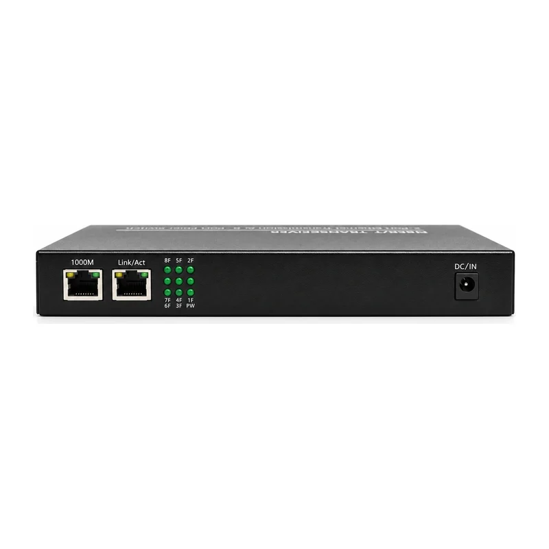 HS-8F2E — Fast Ethernet converter — 8 fiber + 2 copper 3