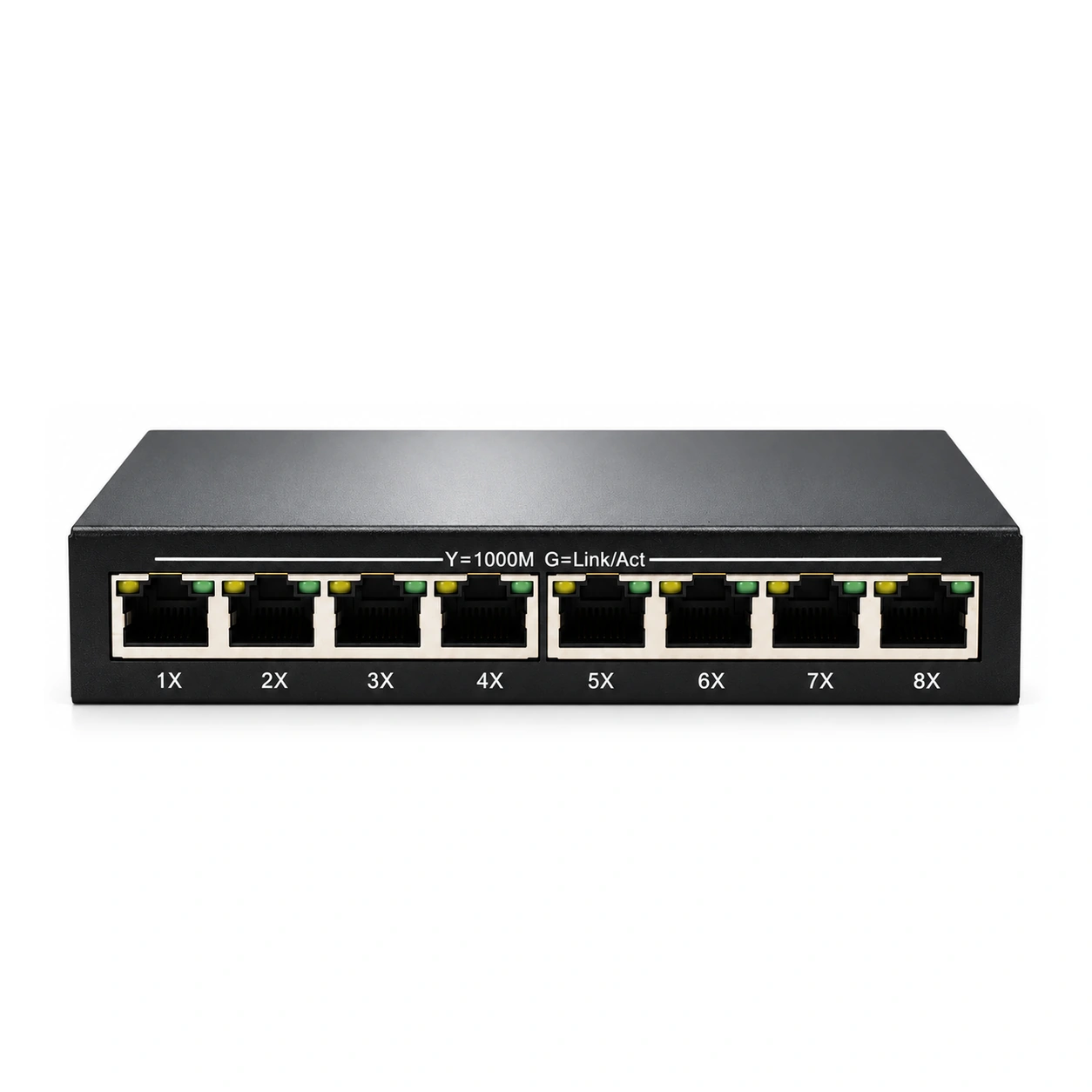 HS-8GE-M — Gigabit switch — 8 fiber · metal housing 3