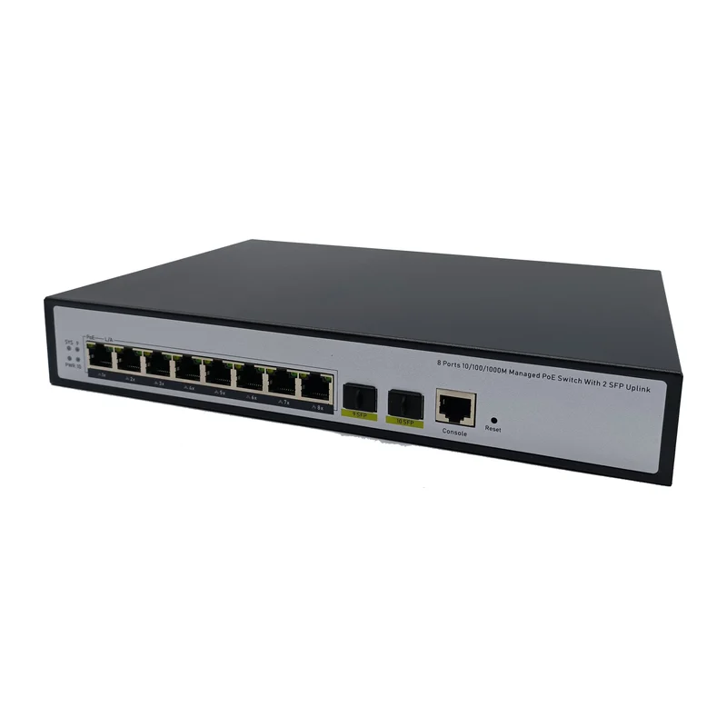 HS-M808GP-2SFP — Gigabit PoE converter — 2 fiber + 2 PoE copper 3