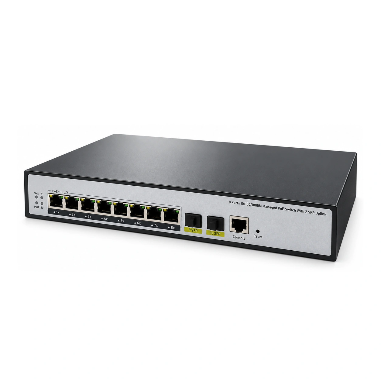 HS-M816GF-8GC-10GX-L3 — 10G converter — 8 fiber + 4 copper