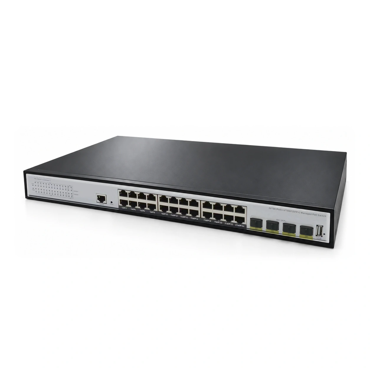HS-M824G-4SFP-10G — Gigabit converter — 10 fiber + 4 copper 3