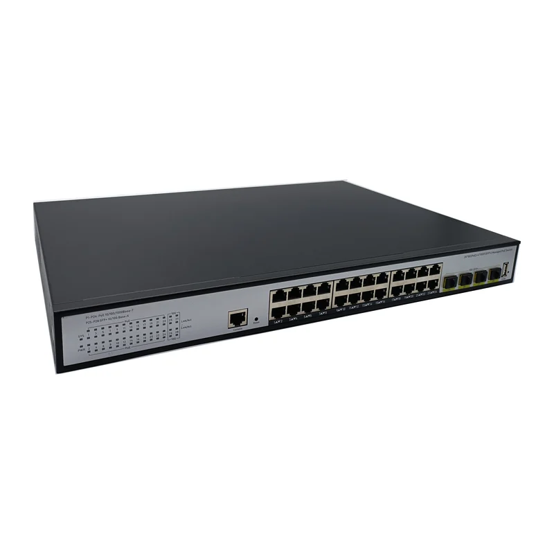 HS-M824GP-4SFP-10G — Gigabit PoE converter — 10 fiber + 4 PoE copper 3