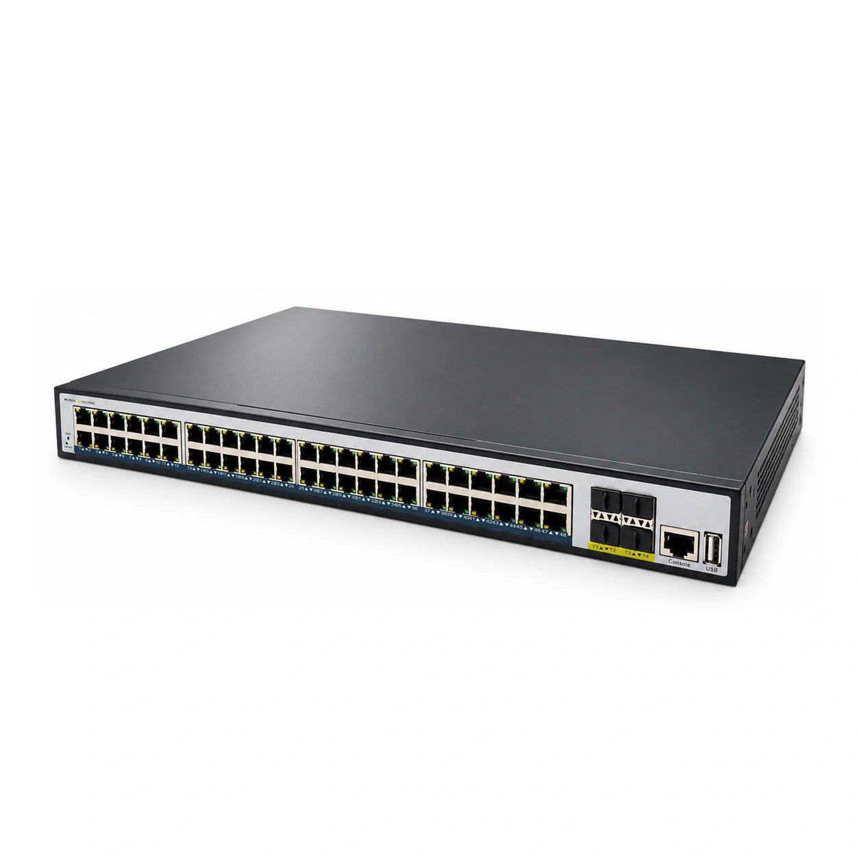 HS-M848G-4SFP-10G — Gigabit converter — 10 fiber + 4 copper · SFP slot version 2