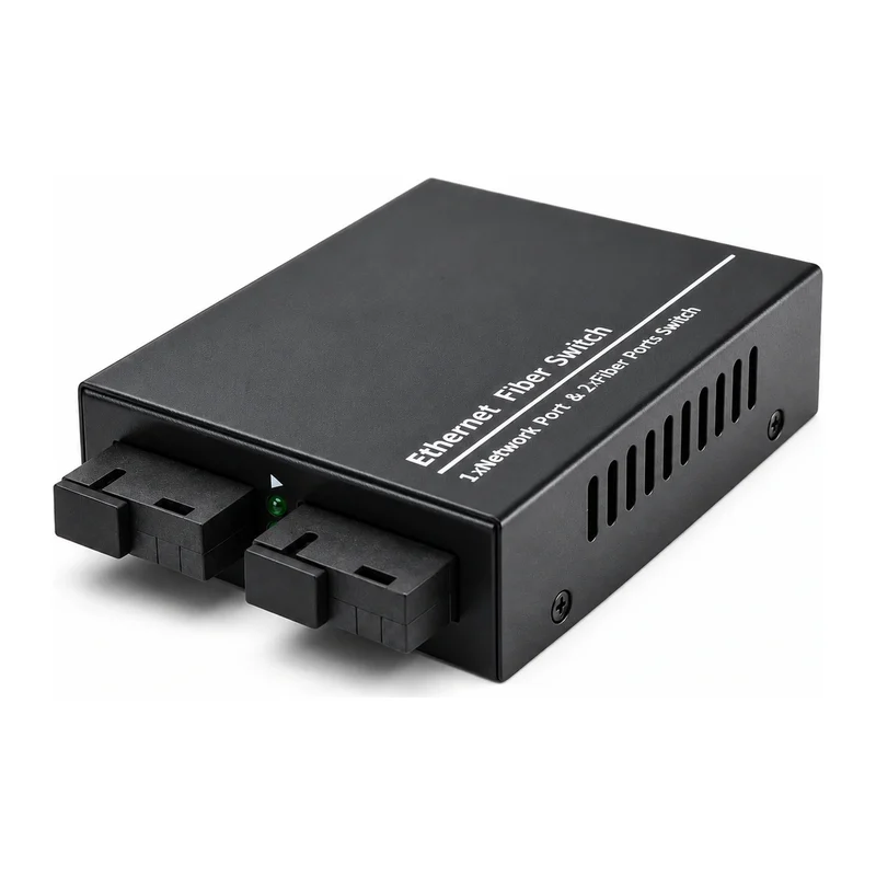 HS-MC100 — Kompakter Fast-Ethernet-Modus-Konverter — 2 × 100Base-FX SC, SM ↔ MM